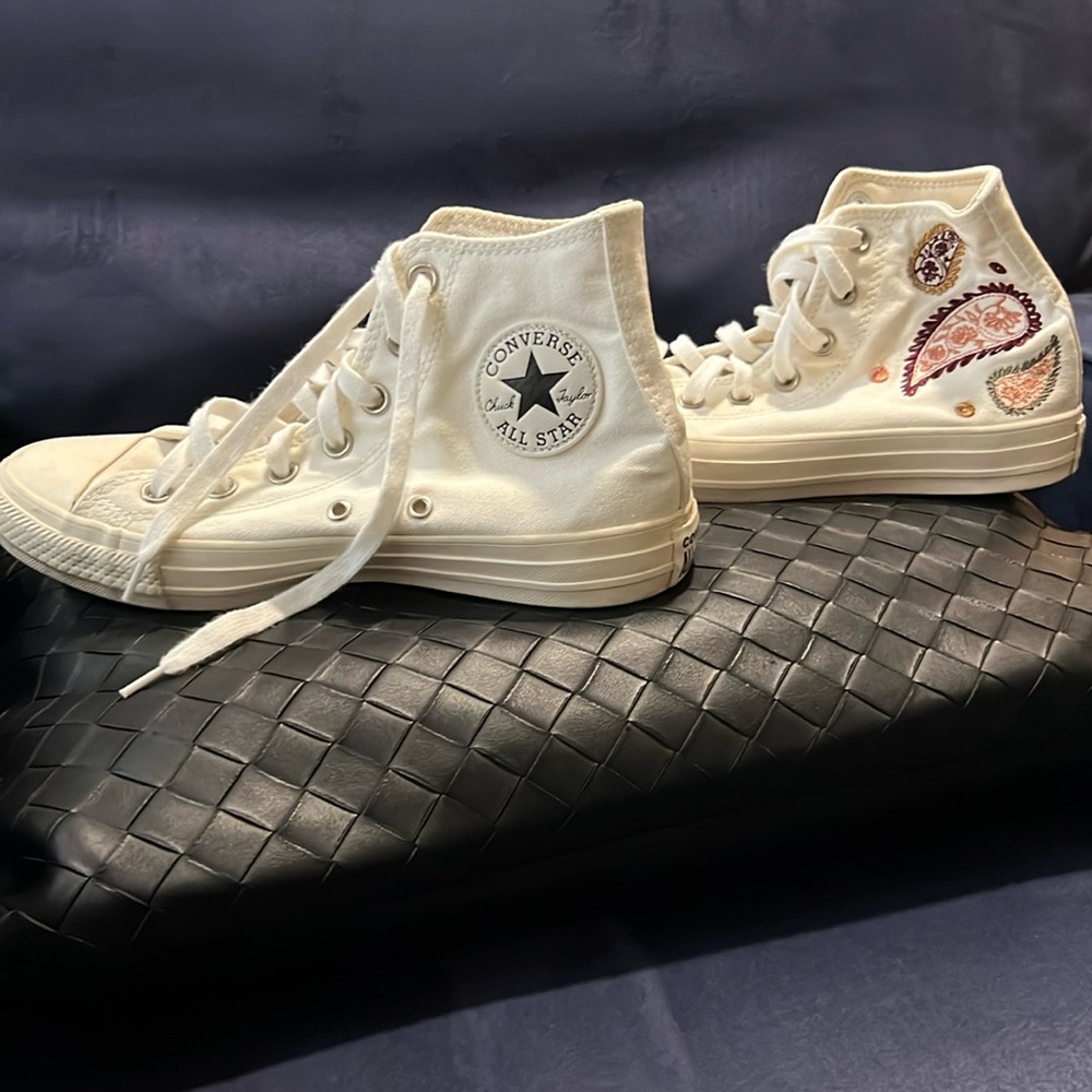 Converse Paisley Embroidered high tops